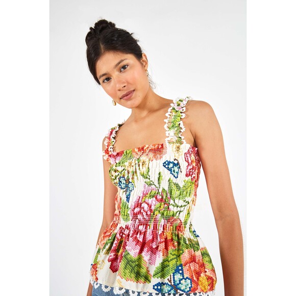 FARM Rio Tops - VINTAGE FLORAL BLOUSE